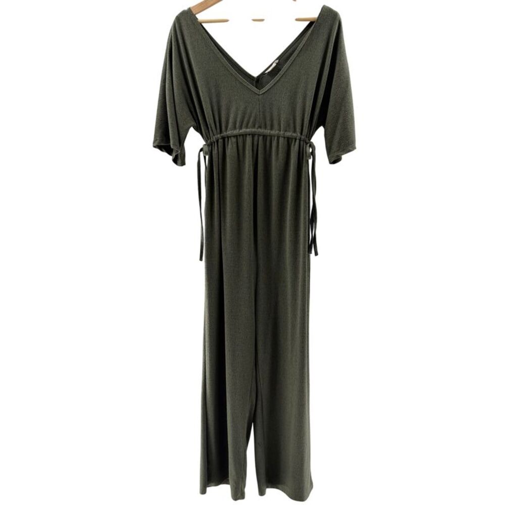 Ingrid Isabel Women Maternity Wide Leg Jumpsuit Green XL